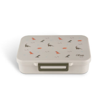 Tritanowy lunch box dla dziecka ze wzorem dinozaurów marki Citron.